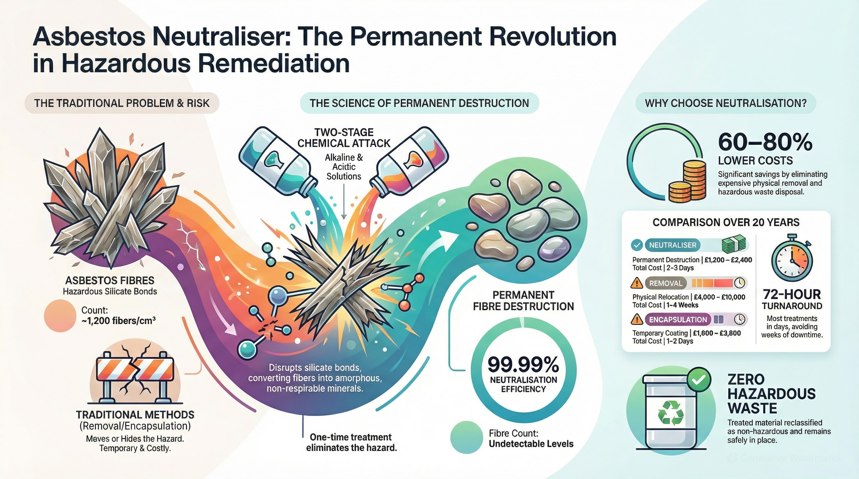 Asbestos Neutralizer Remediation Process Infographic